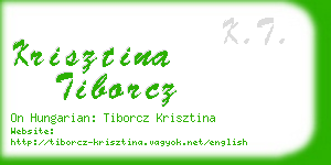 krisztina tiborcz business card